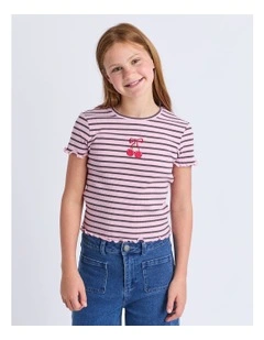 Betty Rib Tee (8 - 16 Years) in Rose
