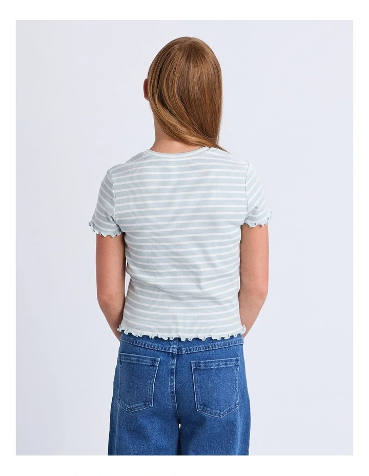 Betty Rib Tee (8 - 16 Years) in Light Blue image 2