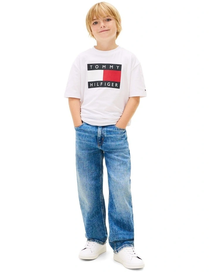 Heritage Flag Print Jersey T-shirt (3-7 Years) in White image 4