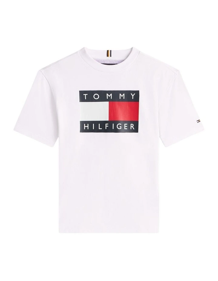 Heritage Flag Print Jersey T-shirt (8-16 Years) in White image 5