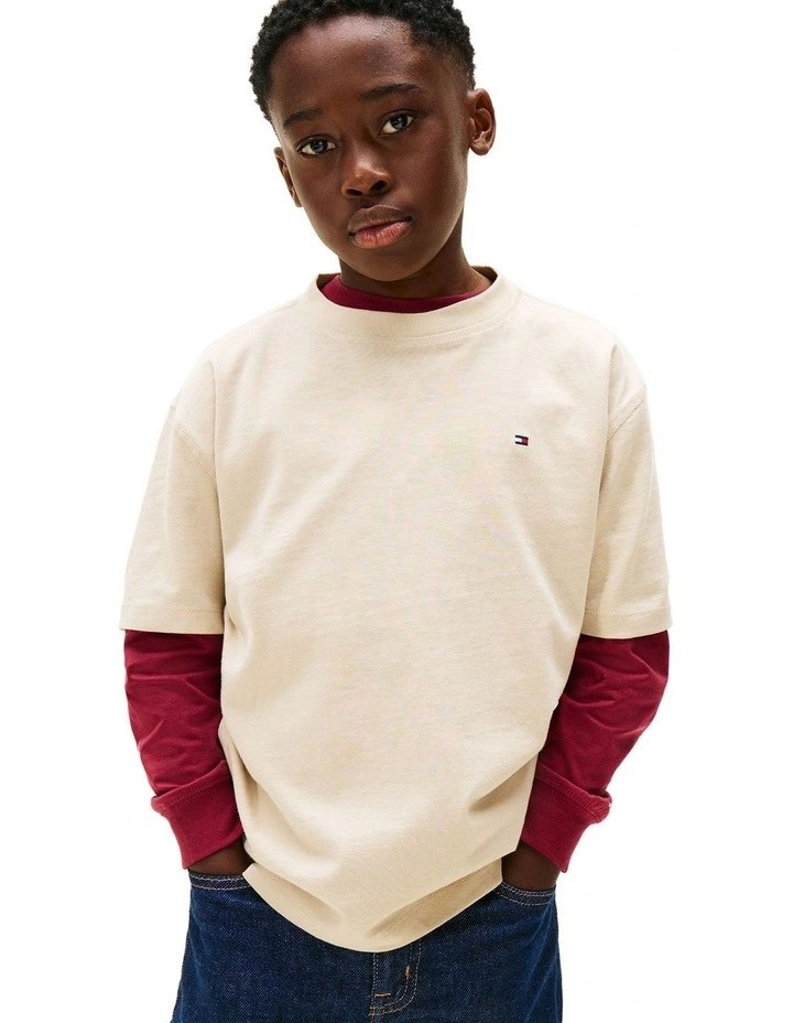 Boys 8-16 Faded Graphic Tee in Beige image 1