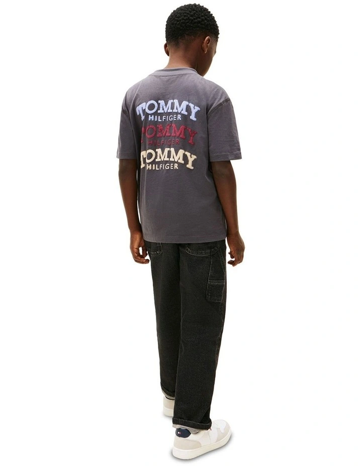 Faded Graphic Tee (8-16 Years) in Grey image 2