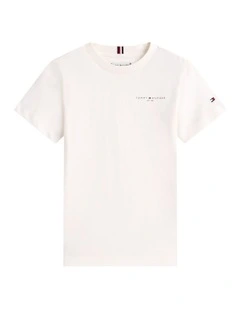 Kids Unisex Logo Crew Neck T-Shirt (3-7 Years) in White