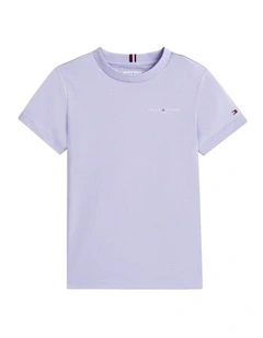 Kids Unisex Logo Crew Neck T-Shirt (3-7 Years) in Periwinkle Dusk