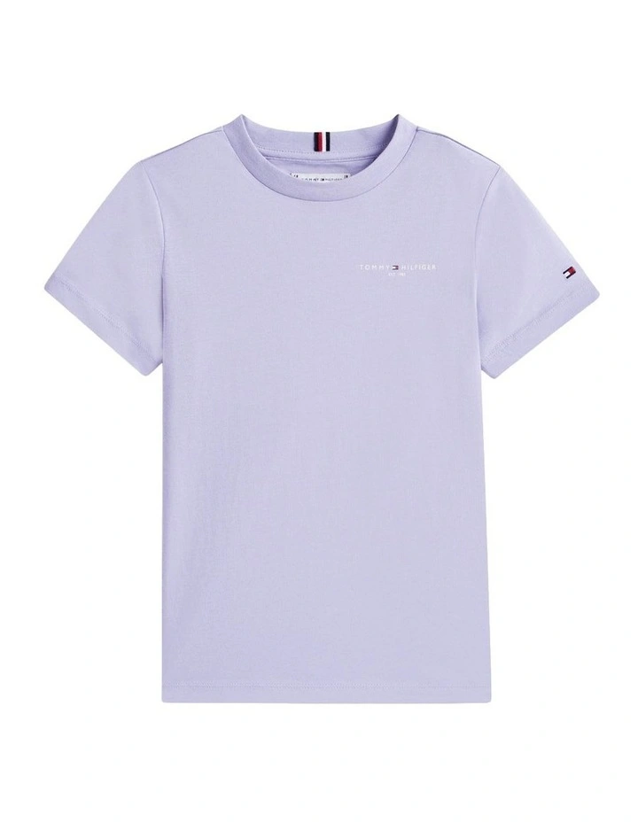 Kids Unisex Logo Crew Neck T-Shirt (3-7 Years) in Periwinkle Dusk image 1