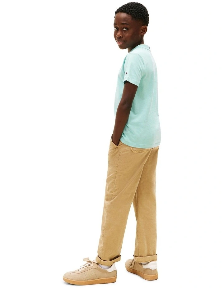 Kids Unisex Logo Crew Neck T-Shirt (3-7 Years) in Ocean Spray image 4