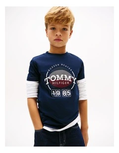 Boys Basketball Graphic T-Shirt (8-16 Years) in Blue