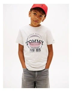 Boys Basketball Graphic T-Shirt (8-16 Years) in Grey