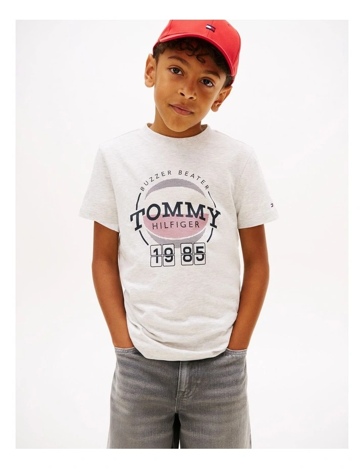 Boys Basketball Graphic T-Shirt (8-16 Years) in Grey image 1