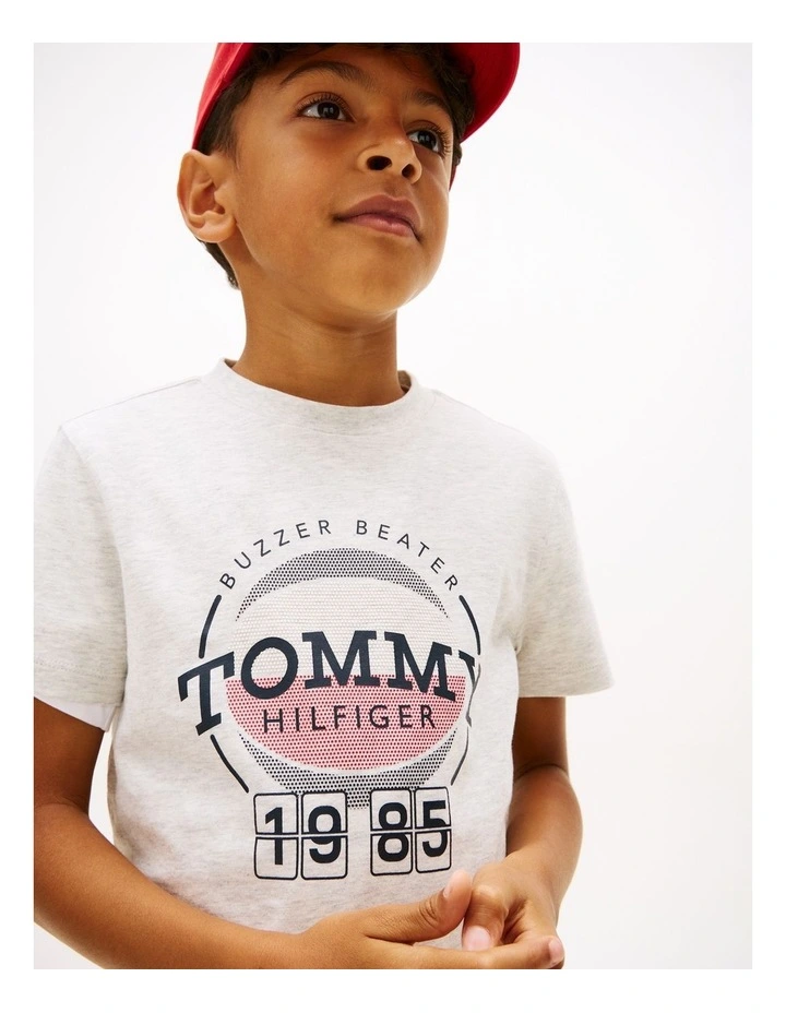 Boys Basketball Graphic T-Shirt (8-16 Years) in Grey image 2