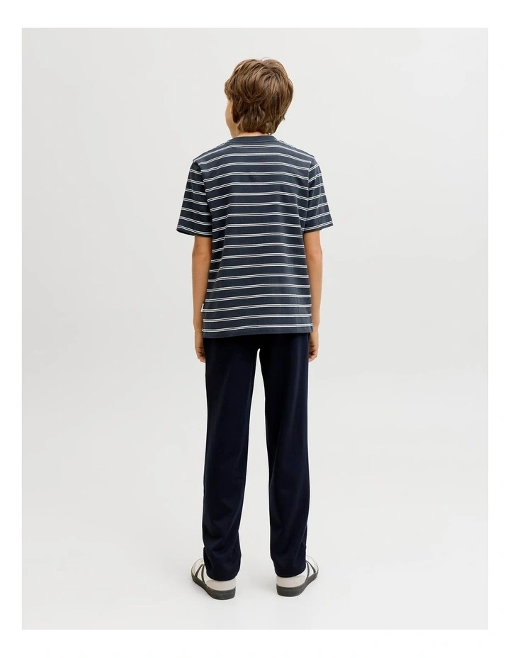 Norrebro Stripe Cotton T-Shirt in Navy image 5