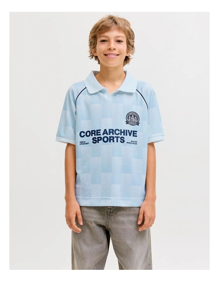 Breeze Football Mesh Tee in Light Blue image 1