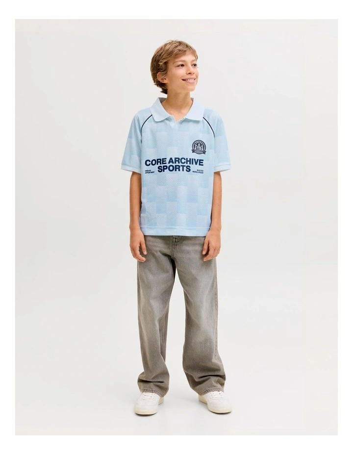 Breeze Football Mesh Tee in Light Blue image 4