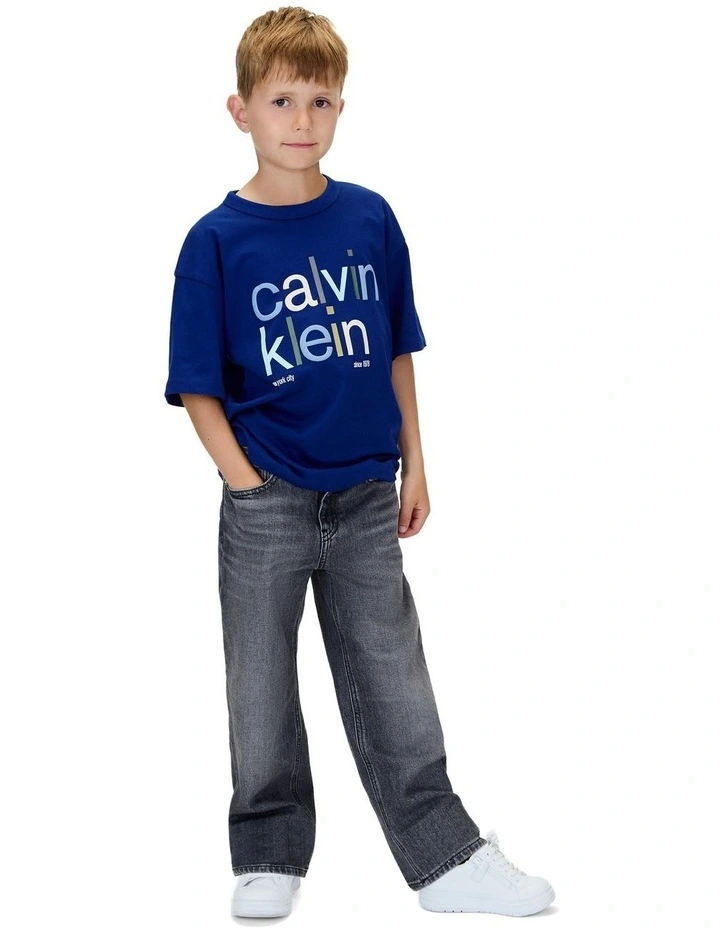 Colour Logo Graphic Short Sleeve T-shirt (8-16 Years) in Bold Blue image 4