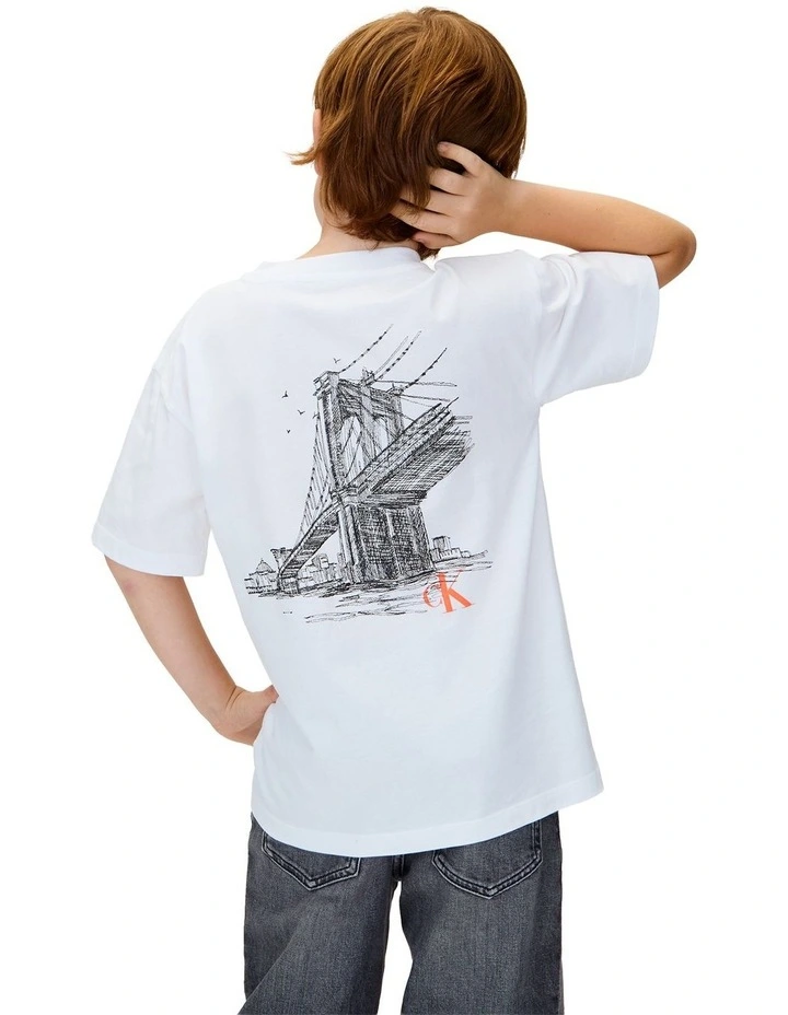 City Scene Relaxed Short Sleeve T-shirt (8-16 Years) in Bright White image 2
