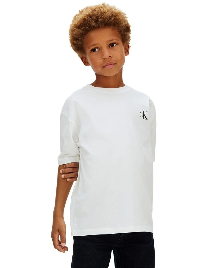Bridge Back Graphic Short Sleeve T-shirt (8-16 Years) in White image 3