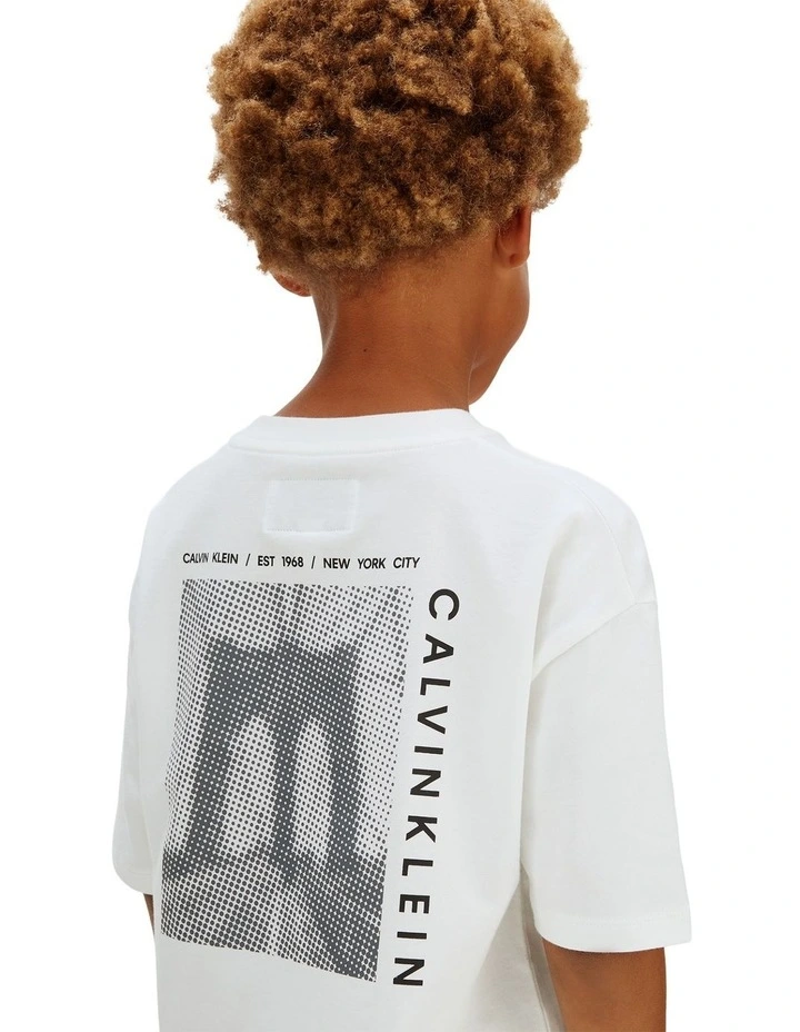 Bridge Back Graphic Short Sleeve T-shirt (8-16 Years) in White image 4