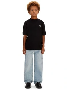 Bridge Back Graphic Short Sleeve T-shirt (8-16 Years) in Black