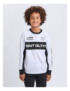 24/7 Longsleeve Tee (3 to 7 Years) in White