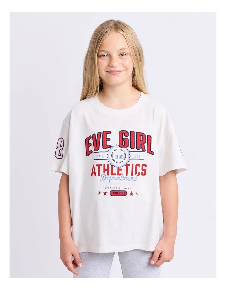 Aths Department Tee 8-16 Years in Vintage White image 1