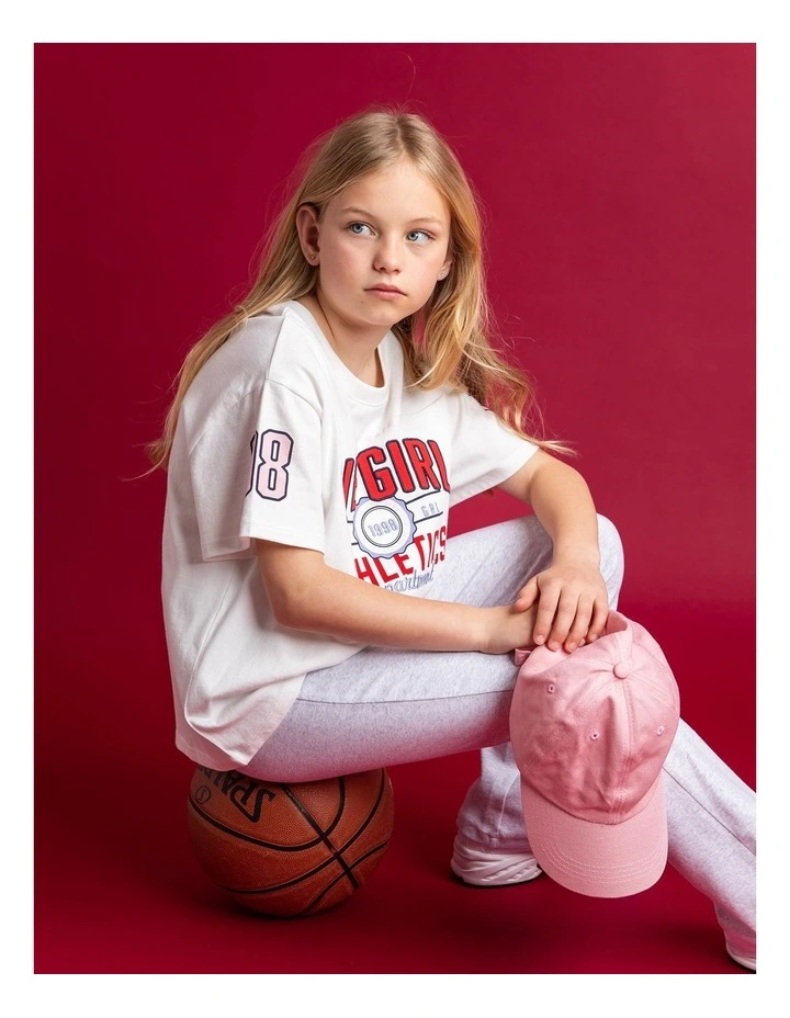 Aths Department Tee 8-16 Years in Vintage White image 2