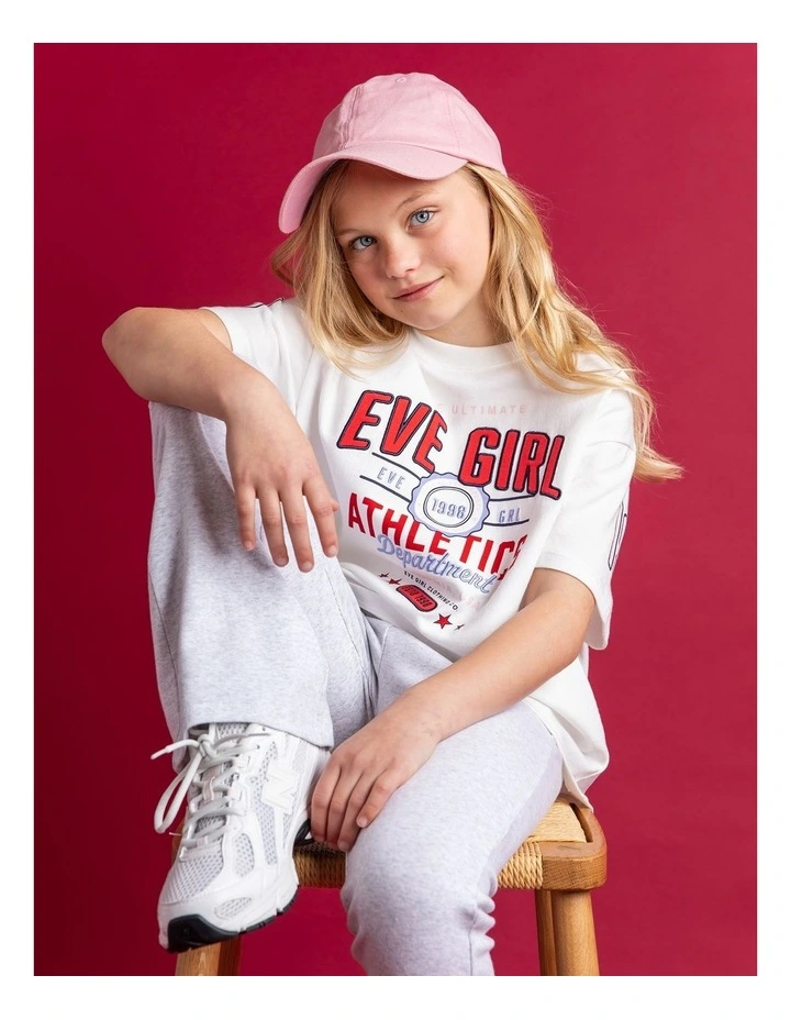 Aths Department Tee 8-16 Years in Vintage White image 3