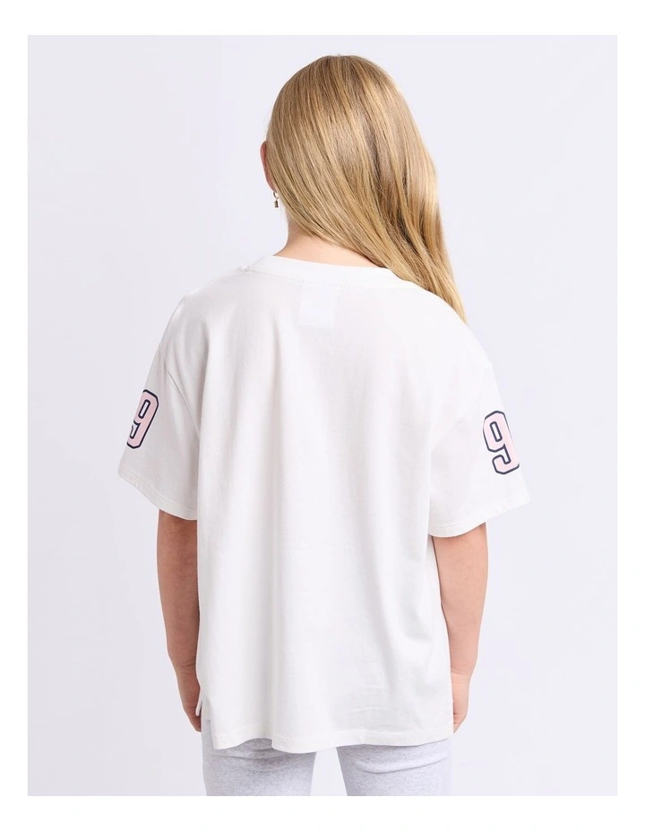 Aths Department Tee 8-16 Years in Vintage White image 4