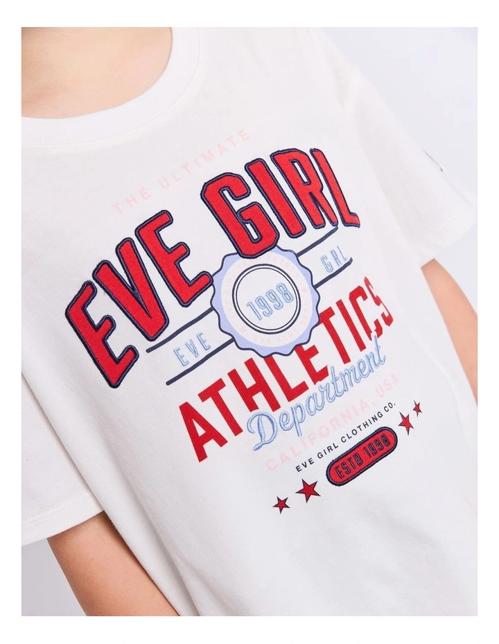 Aths Department Tee 8-16 Years in Vintage White image 6