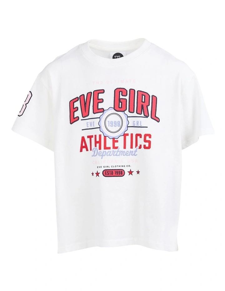 Aths Department Tee 8-16 Years in Vintage White image 7