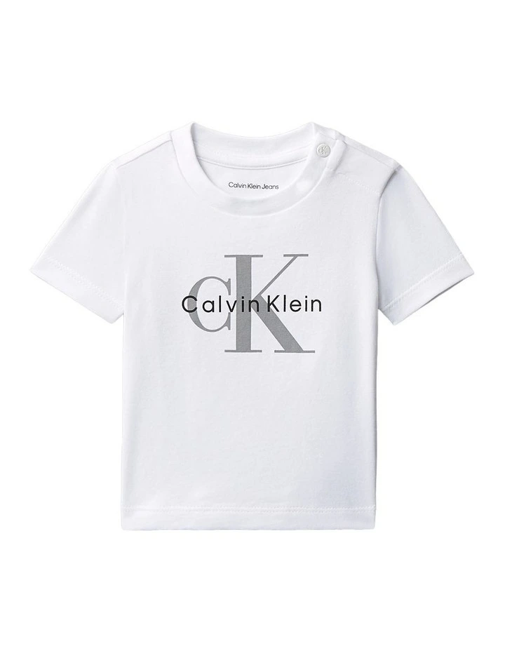 Logo Short Sleeve T-shirt (0-4 Years) in White image 1