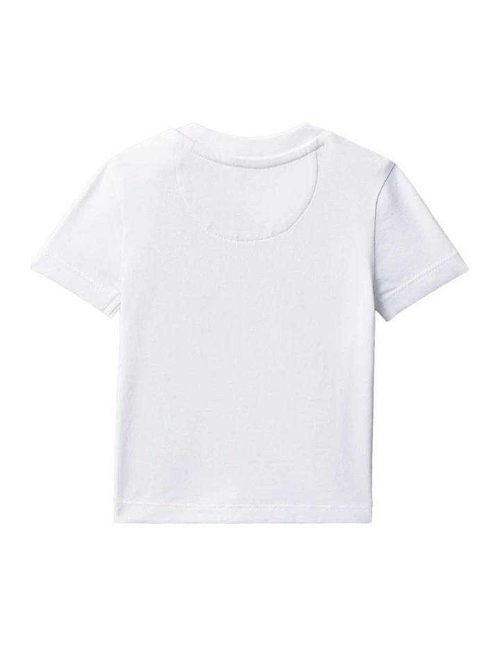 Logo Short Sleeve T-shirt (0-4 Years) in White image 2