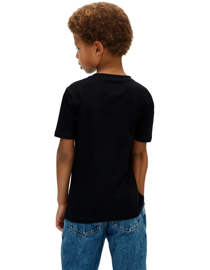 Stacked Logo T-shirt 8-16 Years in Black image 2