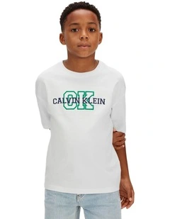 Varsity Logo Short Sleeve T-shirt 8-16 Years in White