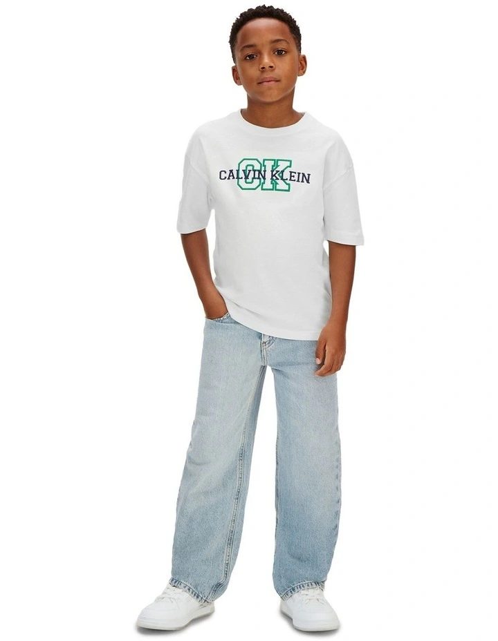 Varsity Logo Short Sleeve T-shirt 8-16 Years in White image 3