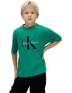 Monogram Logo T-shirt (8-16 Years) in Lush Meadow