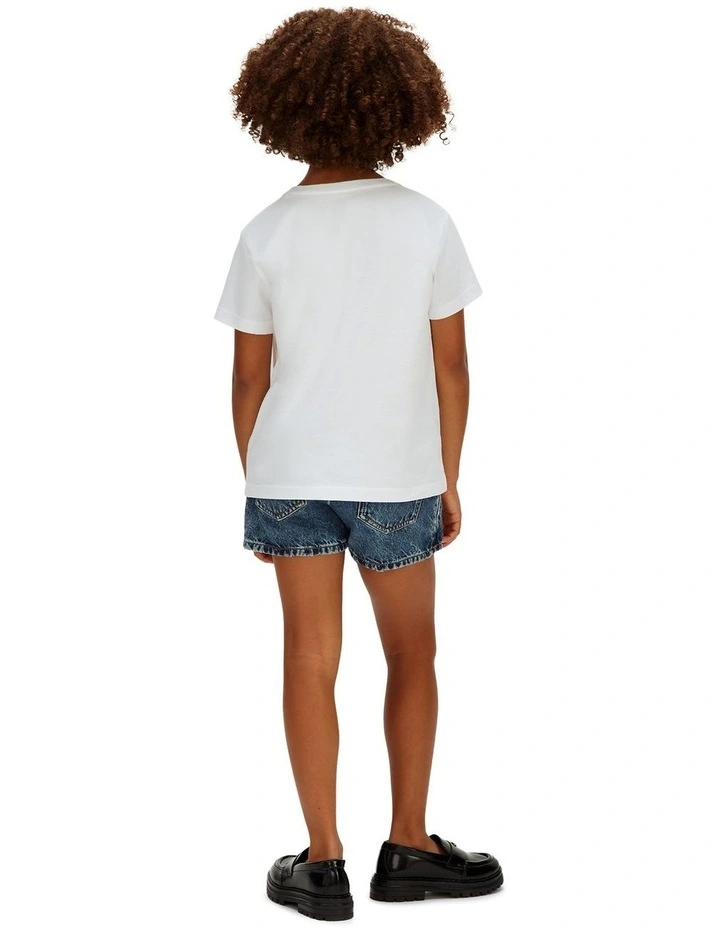 Collegiate Logo T-shirt 8-16 Years in White image 2