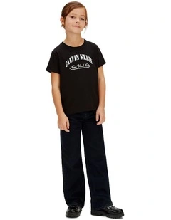 Collegiate Logo T-shirt 8-16 Years in Black