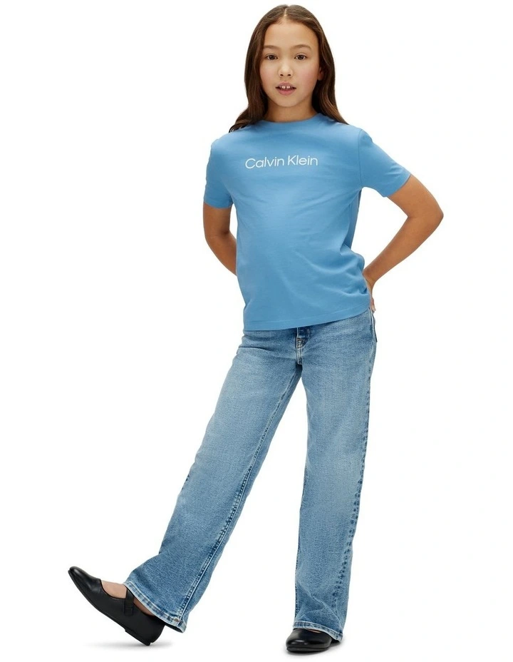 Logo Short Sleeve T-shirt (8-16 Years) in Provence image 4