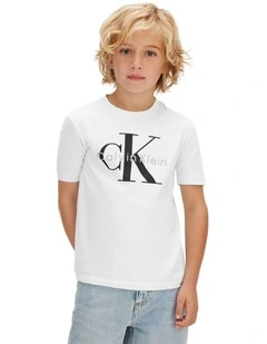 Monologo Short Sleeve T-shirt (8-16 Years) in White