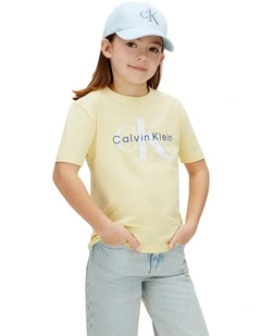 Monologo Short Sleeve T-shirt (8-16 Years) in French Vanilla