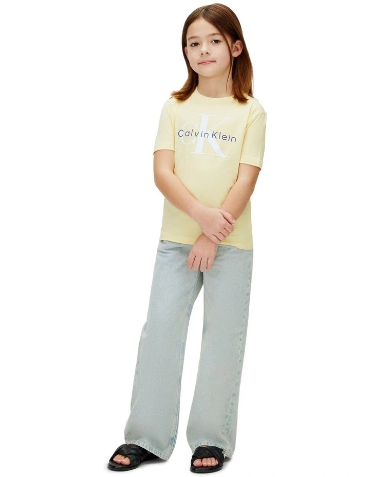 Monologo Short Sleeve T-shirt (8-16 Years) in French Vanilla image 4