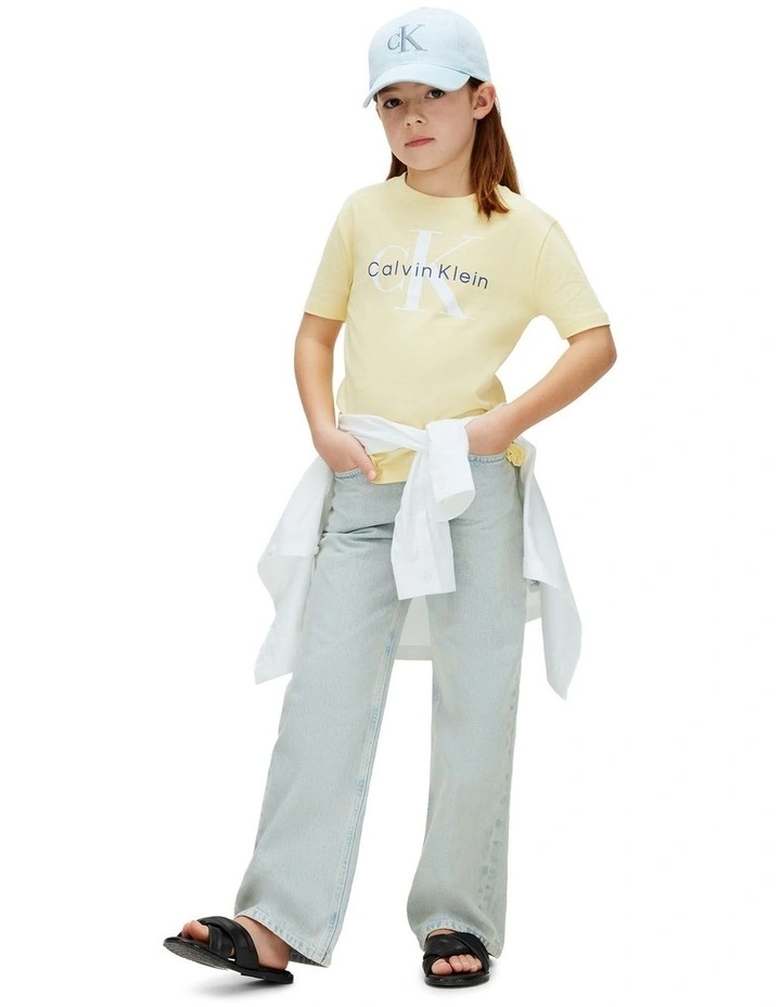 Monologo Short Sleeve T-shirt (8-16 Years) in French Vanilla image 5