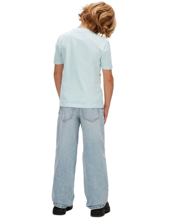 Monologo Short Sleeve T-shirt  (8-16 Years) in Nantucket Breeze image 2