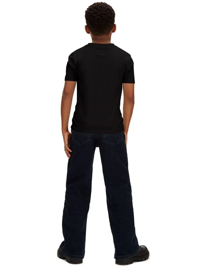 Monologo Short Sleeve T-shirt (8-16 Years) in Black image 2