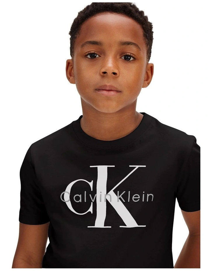 Monologo Short Sleeve T-shirt (8-16 Years) in Black image 3