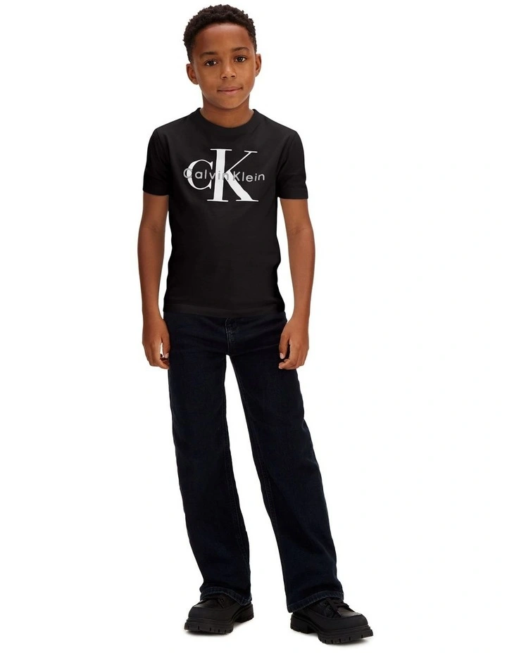 Monologo Short Sleeve T-shirt (8-16 Years) in Black image 4