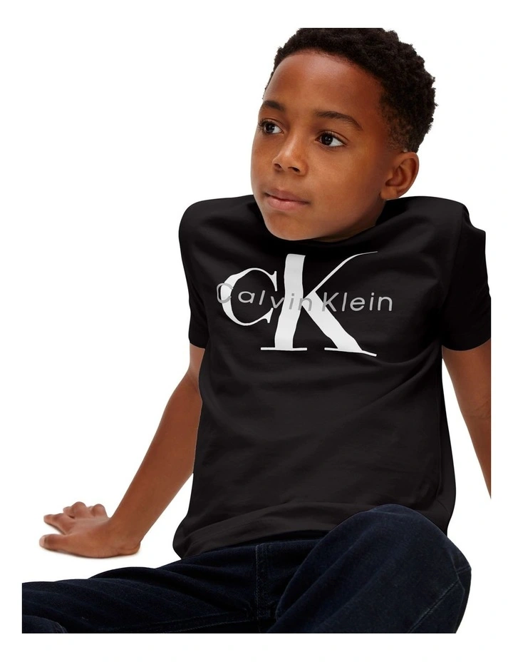 Monologo Short Sleeve T-shirt (8-16 Years) in Black image 5