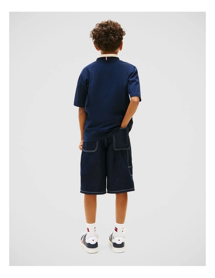 Cotton NYC T-Shirt (8-16 years) in Navy image 4