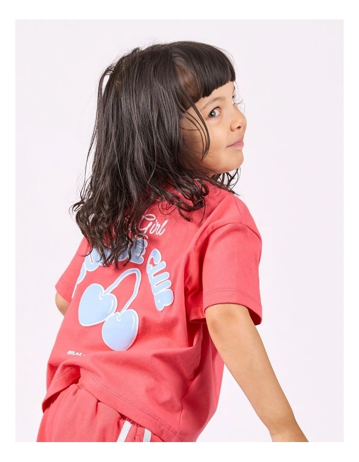 Lounge Club Tee (3-7 Years) in Watermelon image 2