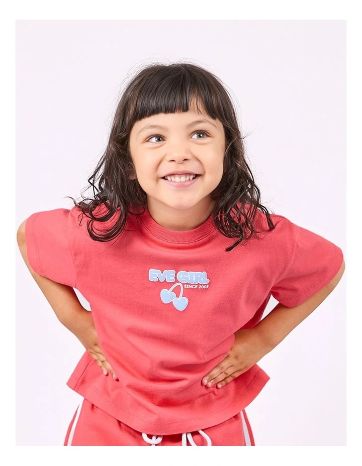 Lounge Club Tee (3-7 Years) in Watermelon image 3